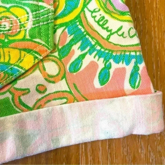 Lilly Pulitzer Chin Chin Clifton Shorts Denim Cotton Size 2 Vacation Beach Prep - Picture 5 of 11
